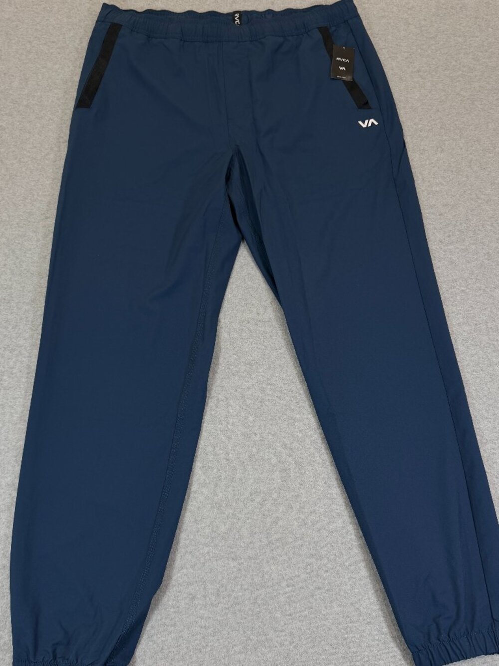 RVCA Kevin EW Pants Jogger XL Navy Blue Elastic Waist Stretch Athletic NWT
